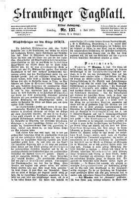 Straubinger Tagblatt Samstag 8. Juli 1871