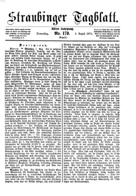 Straubinger Tagblatt Donnerstag 3. August 1871