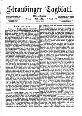 Straubinger Tagblatt Sonntag 6. August 1871