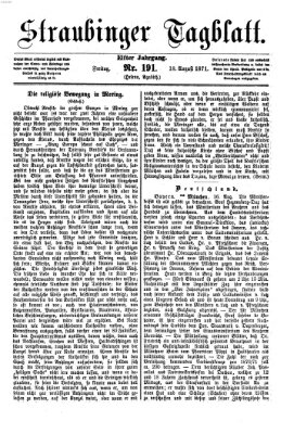 Straubinger Tagblatt Freitag 18. August 1871