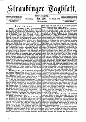 Straubinger Tagblatt Donnerstag 24. August 1871