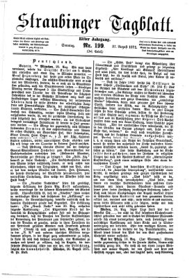 Straubinger Tagblatt Sonntag 27. August 1871