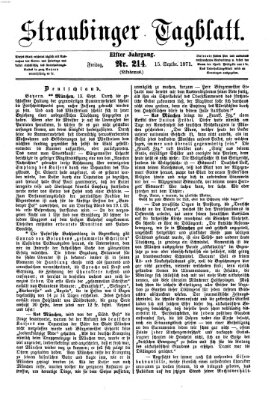 Straubinger Tagblatt Freitag 15. September 1871