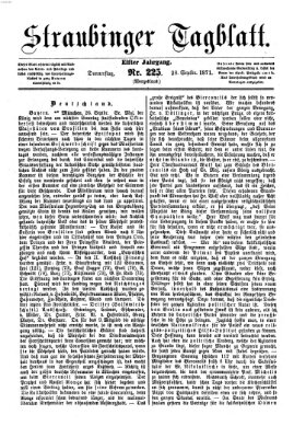 Straubinger Tagblatt Donnerstag 28. September 1871