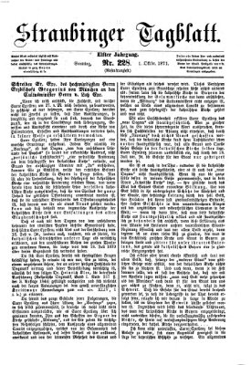 Straubinger Tagblatt Sonntag 1. Oktober 1871