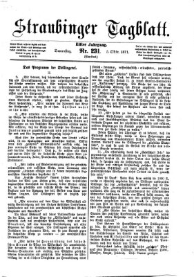 Straubinger Tagblatt Donnerstag 5. Oktober 1871