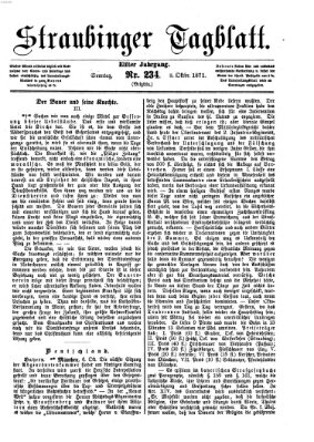 Straubinger Tagblatt Sonntag 8. Oktober 1871