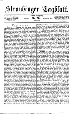 Straubinger Tagblatt Freitag 20. Oktober 1871