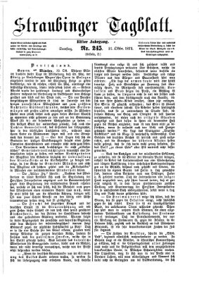 Straubinger Tagblatt Samstag 21. Oktober 1871