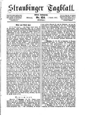 Straubinger Tagblatt Mittwoch 1. November 1871