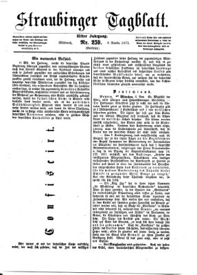 Straubinger Tagblatt Mittwoch 8. November 1871