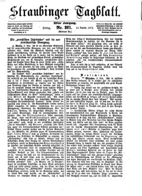 Straubinger Tagblatt Freitag 10. November 1871