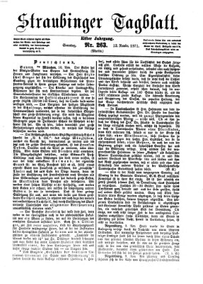 Straubinger Tagblatt Sonntag 12. November 1871