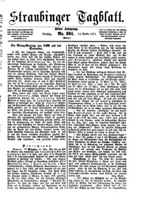 Straubinger Tagblatt Dienstag 14. November 1871