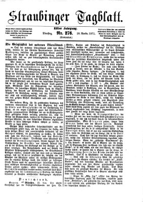 Straubinger Tagblatt Dienstag 28. November 1871