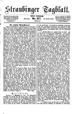 Straubinger Tagblatt Mittwoch 29. November 1871