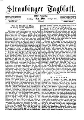 Straubinger Tagblatt Samstag 2. Dezember 1871