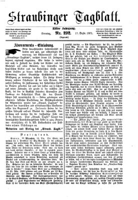 Straubinger Tagblatt Sonntag 17. Dezember 1871