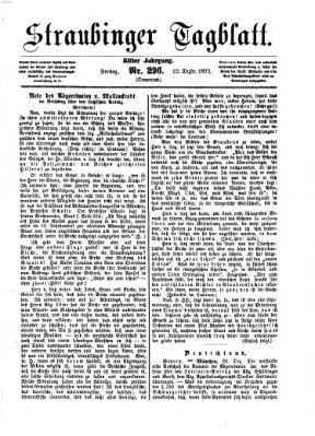 Straubinger Tagblatt Freitag 22. Dezember 1871