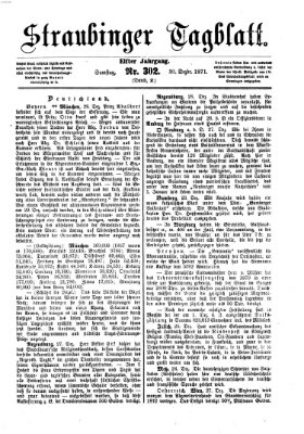 Straubinger Tagblatt Samstag 30. Dezember 1871