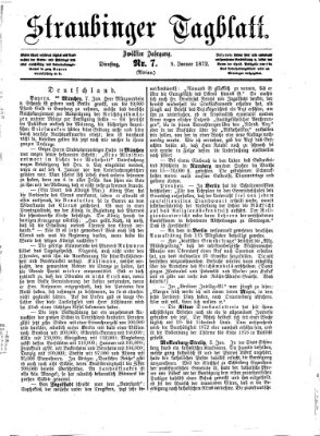 Straubinger Tagblatt Dienstag 9. Januar 1872