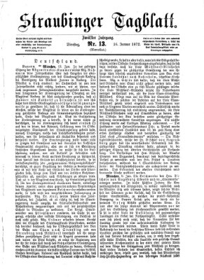 Straubinger Tagblatt Dienstag 16. Januar 1872