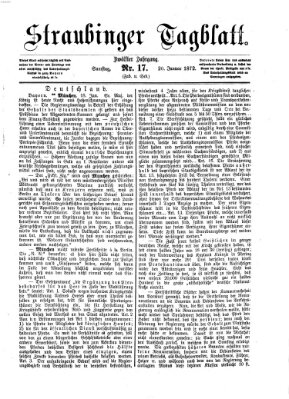 Straubinger Tagblatt Samstag 20. Januar 1872