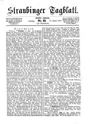 Straubinger Tagblatt Samstag 27. Januar 1872