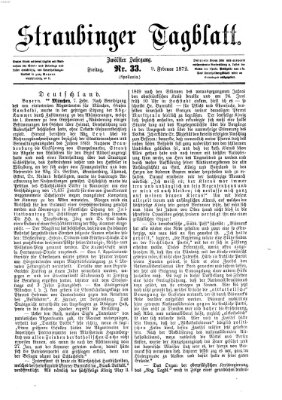 Straubinger Tagblatt Freitag 9. Februar 1872