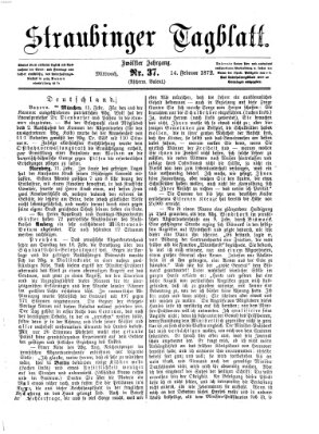 Straubinger Tagblatt Mittwoch 14. Februar 1872