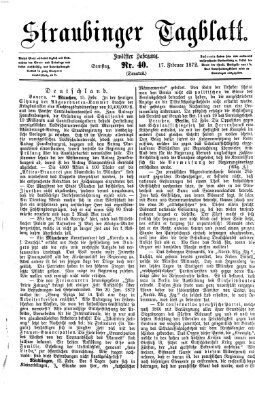 Straubinger Tagblatt Samstag 17. Februar 1872