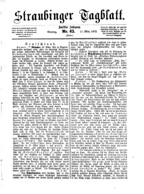 Straubinger Tagblatt Sonntag 17. März 1872