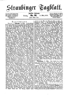 Straubinger Tagblatt Dienstag 19. März 1872