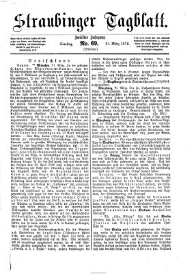 Straubinger Tagblatt Samstag 23. März 1872