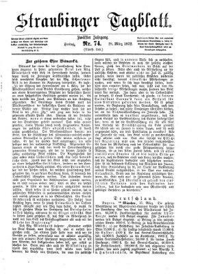 Straubinger Tagblatt Freitag 29. März 1872