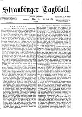 Straubinger Tagblatt Mittwoch 10. April 1872