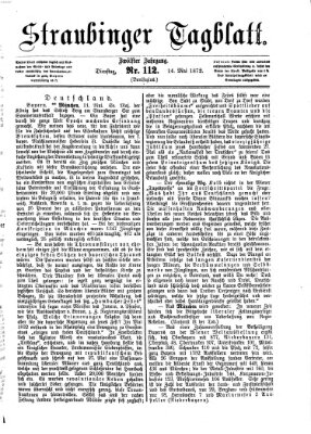 Straubinger Tagblatt Dienstag 14. Mai 1872