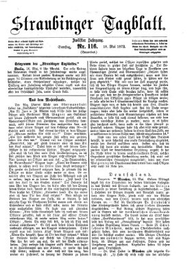 Straubinger Tagblatt Samstag 18. Mai 1872