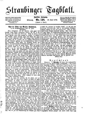 Straubinger Tagblatt Mittwoch 26. Juni 1872