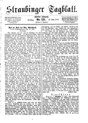 Straubinger Tagblatt Samstag 29. Juni 1872