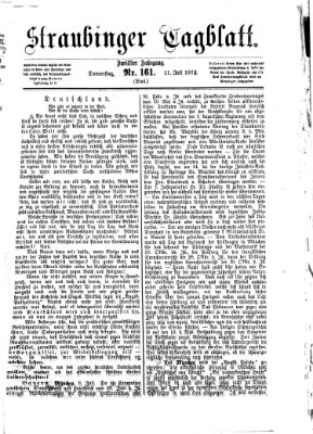 Straubinger Tagblatt Donnerstag 11. Juli 1872