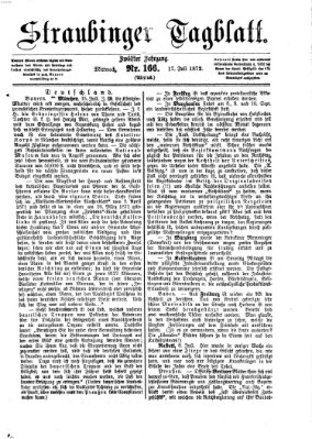 Straubinger Tagblatt Mittwoch 17. Juli 1872