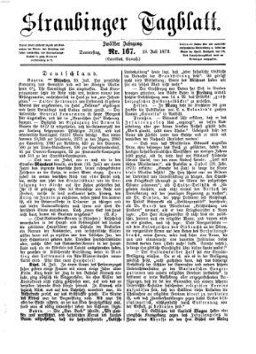 Straubinger Tagblatt Donnerstag 18. Juli 1872