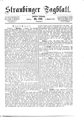 Straubinger Tagblatt Freitag 9. August 1872