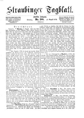 Straubinger Tagblatt Sonntag 11. August 1872