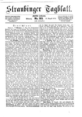 Straubinger Tagblatt Mittwoch 21. August 1872