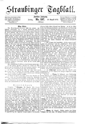 Straubinger Tagblatt Freitag 23. August 1872