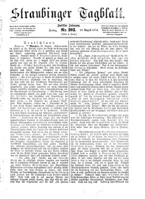 Straubinger Tagblatt Freitag 30. August 1872