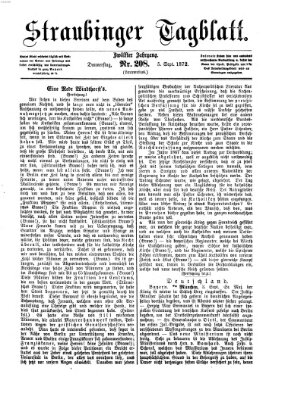 Straubinger Tagblatt Donnerstag 5. September 1872