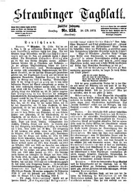 Straubinger Tagblatt Samstag 26. Oktober 1872